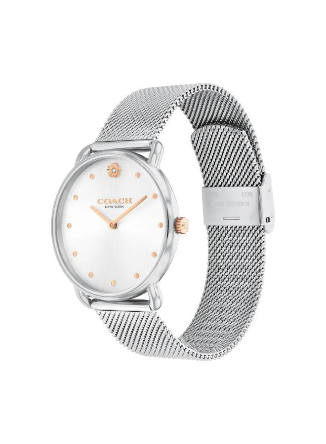 COACH  2-Hand Elliot Collection Quartz Movement Watch For Women With Silver Stainless Steel Bracelet - 14504207 for Women | Best Price UAE